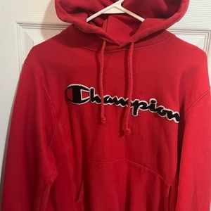 Size small red champion pullover hoodie